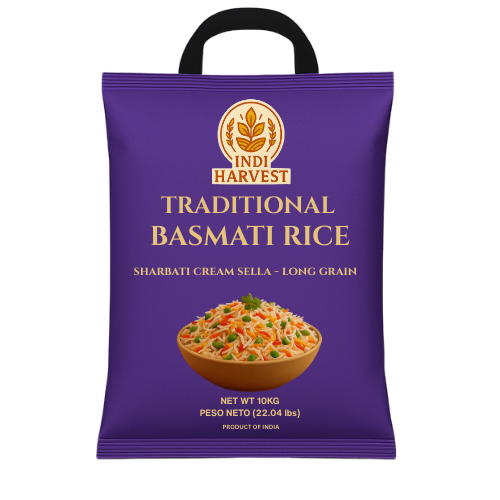 Sharbati Cream Sella Long Grain Basmati Rice 10kg